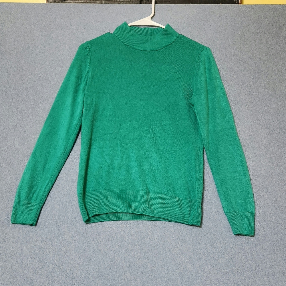 Appleseeds green turtleneck sweater. Size SP